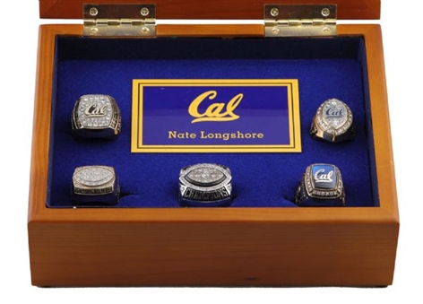 Nate Longshore California Golden Bears QB lot of 5 Championship Rings